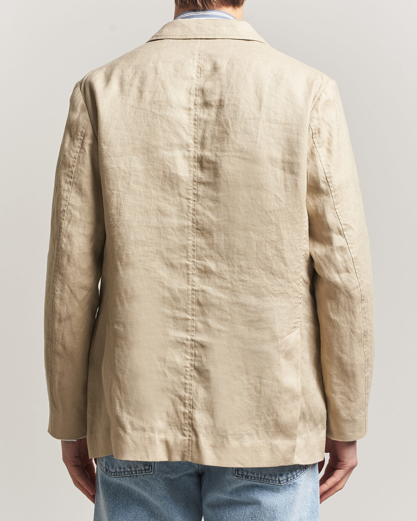 Mies | Pikkutakit | Gant | Garment Dyed Linen Blazer Oat Beige