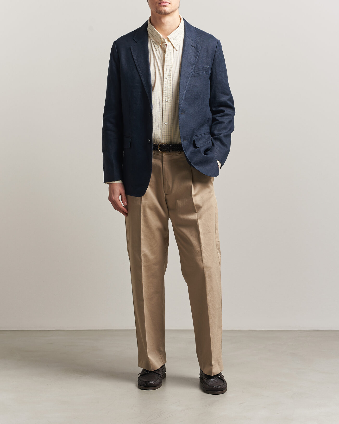 Mies | Pikkutakit | Gant | Garment Dyed Linen Blazer Evening Blue