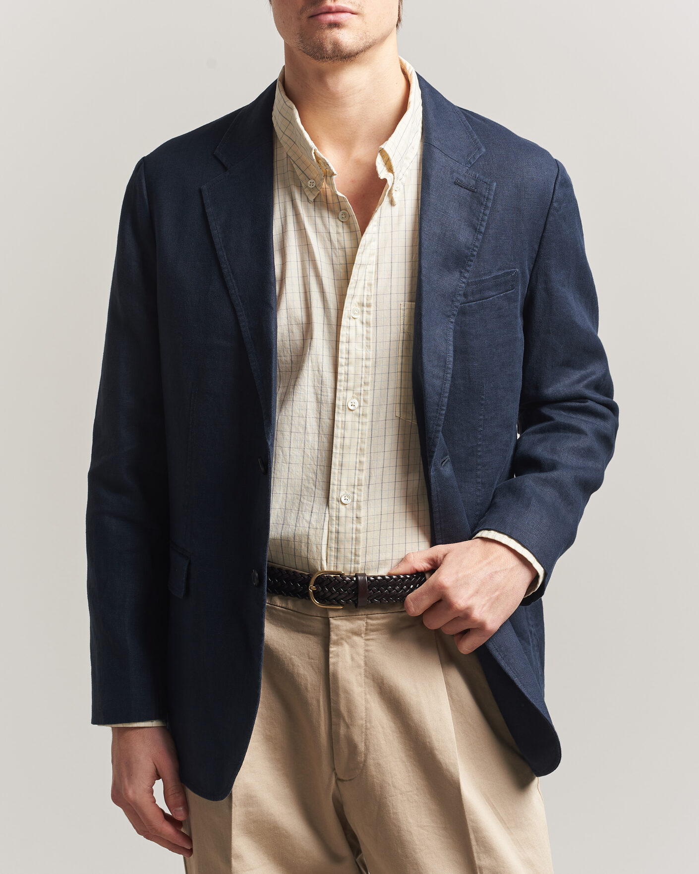 Mies | Pikkutakit | Gant | Garment Dyed Linen Blazer Evening Blue