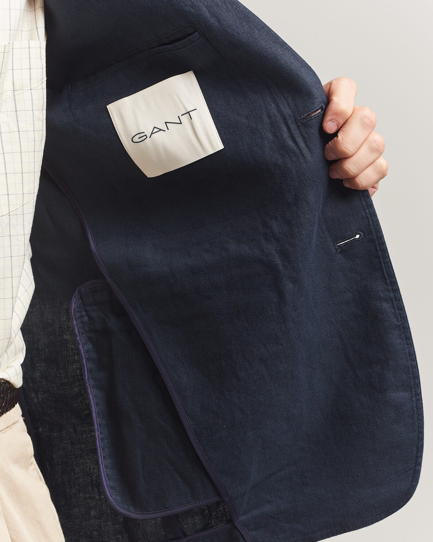 Mies | Pikkutakit | GANT | Garment Dyed Linen Blazer Evening Blue