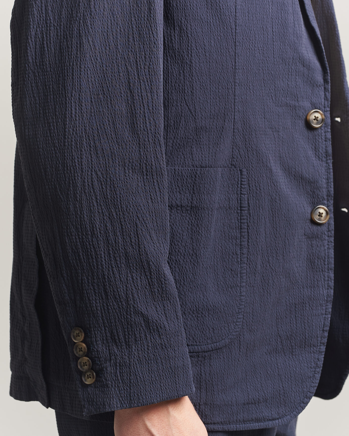 Mies | Pikkutakit | Gant | Garment Dyed Seersucker Blazer Evening Blue
