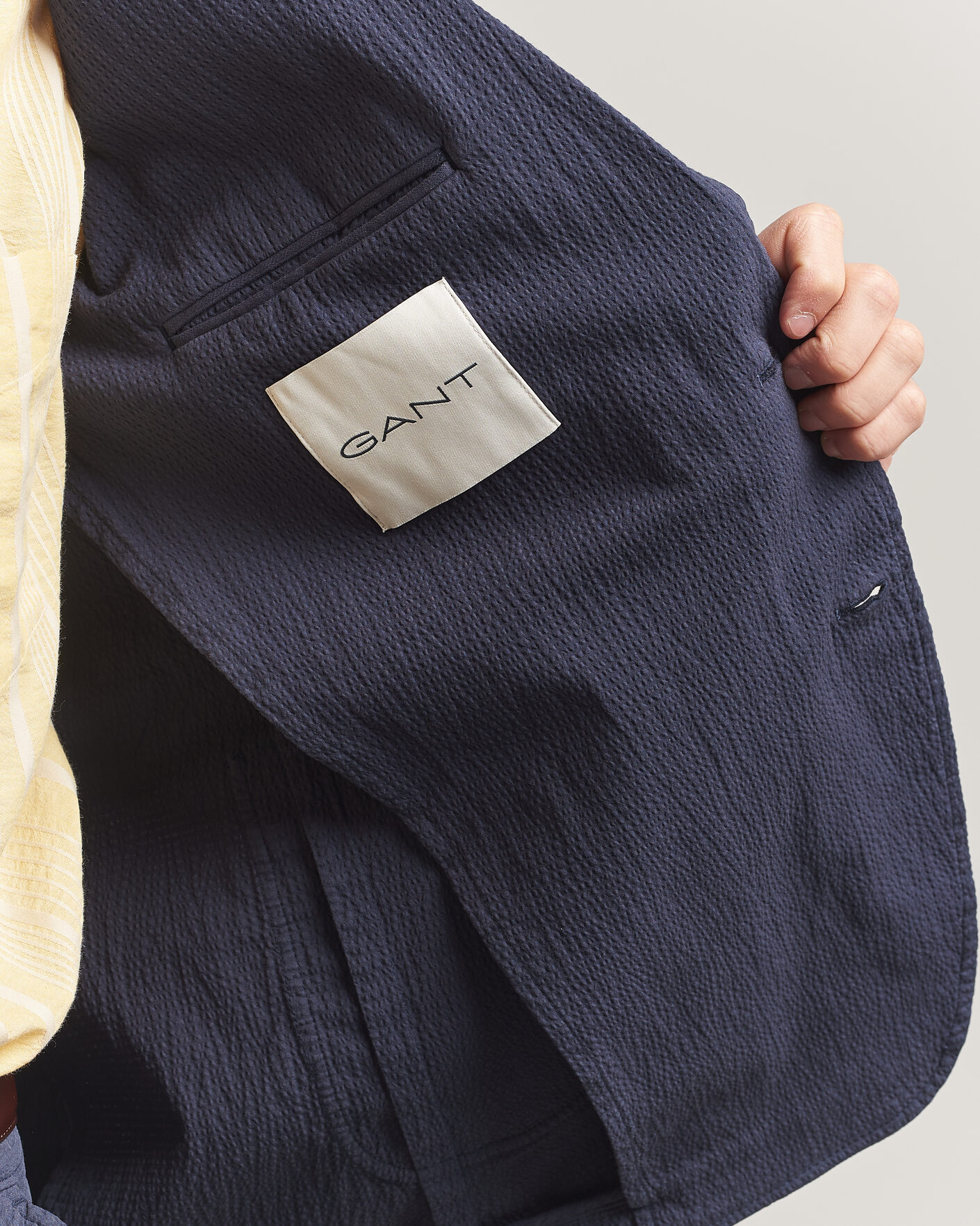 Mies | Pikkutakit | Gant | Garment Dyed Seersucker Blazer Evening Blue