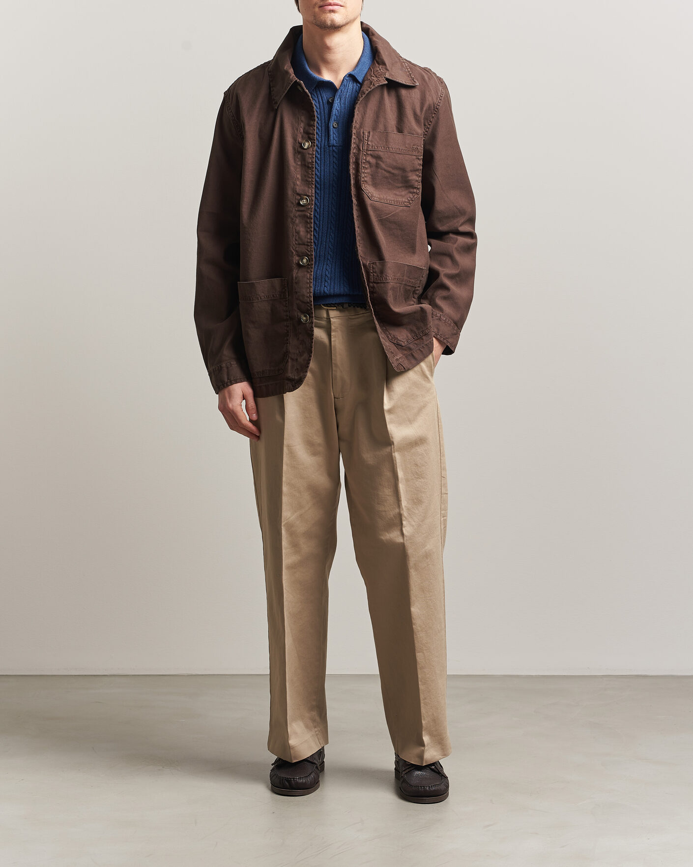 Mies | Kauluspaidat | GANT | Regular Fit Cotton/Linen Overshirt Rich Brown