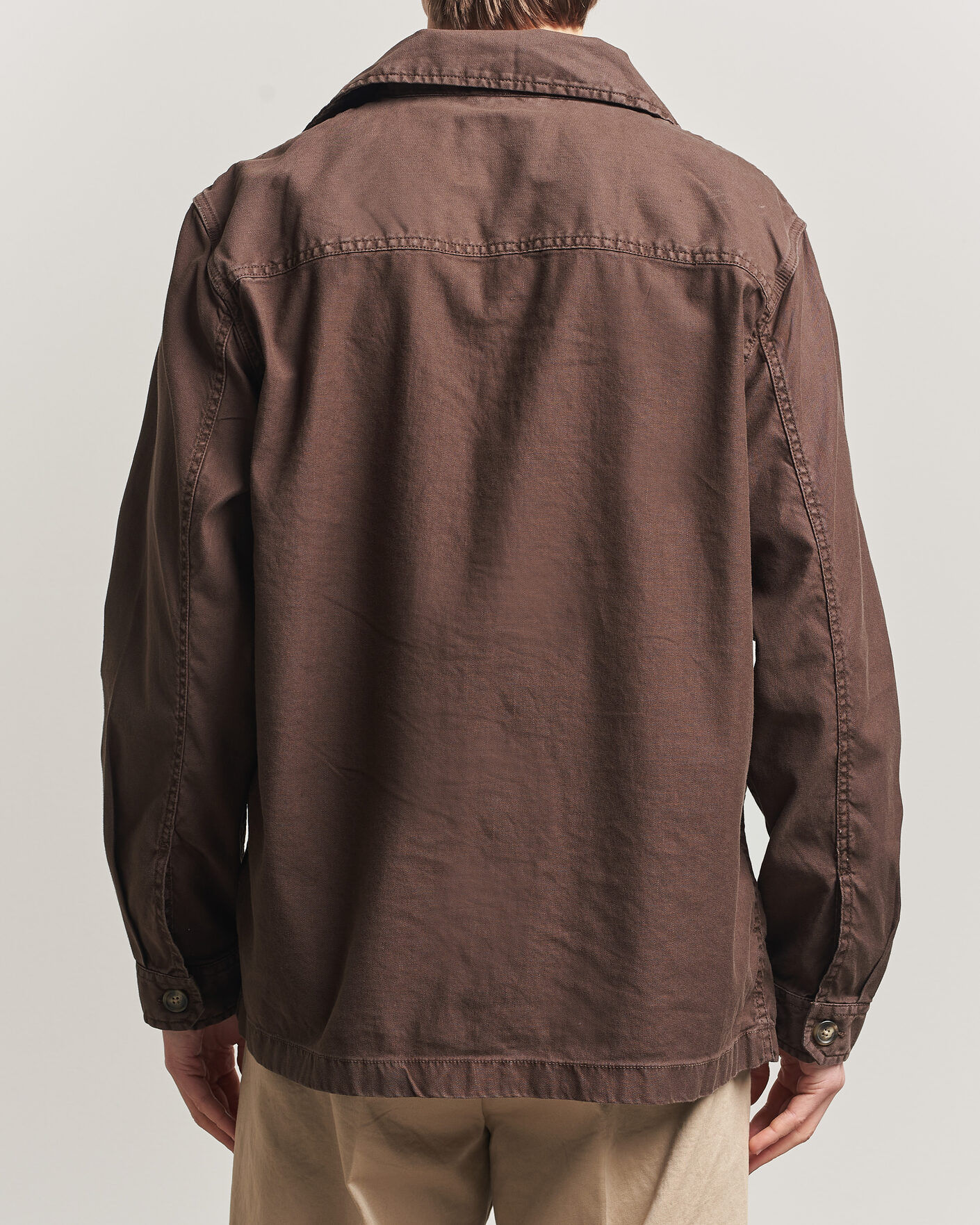 Mies | Kauluspaidat | Gant | Regular Fit Cotton/Linen Overshirt Rich Brown