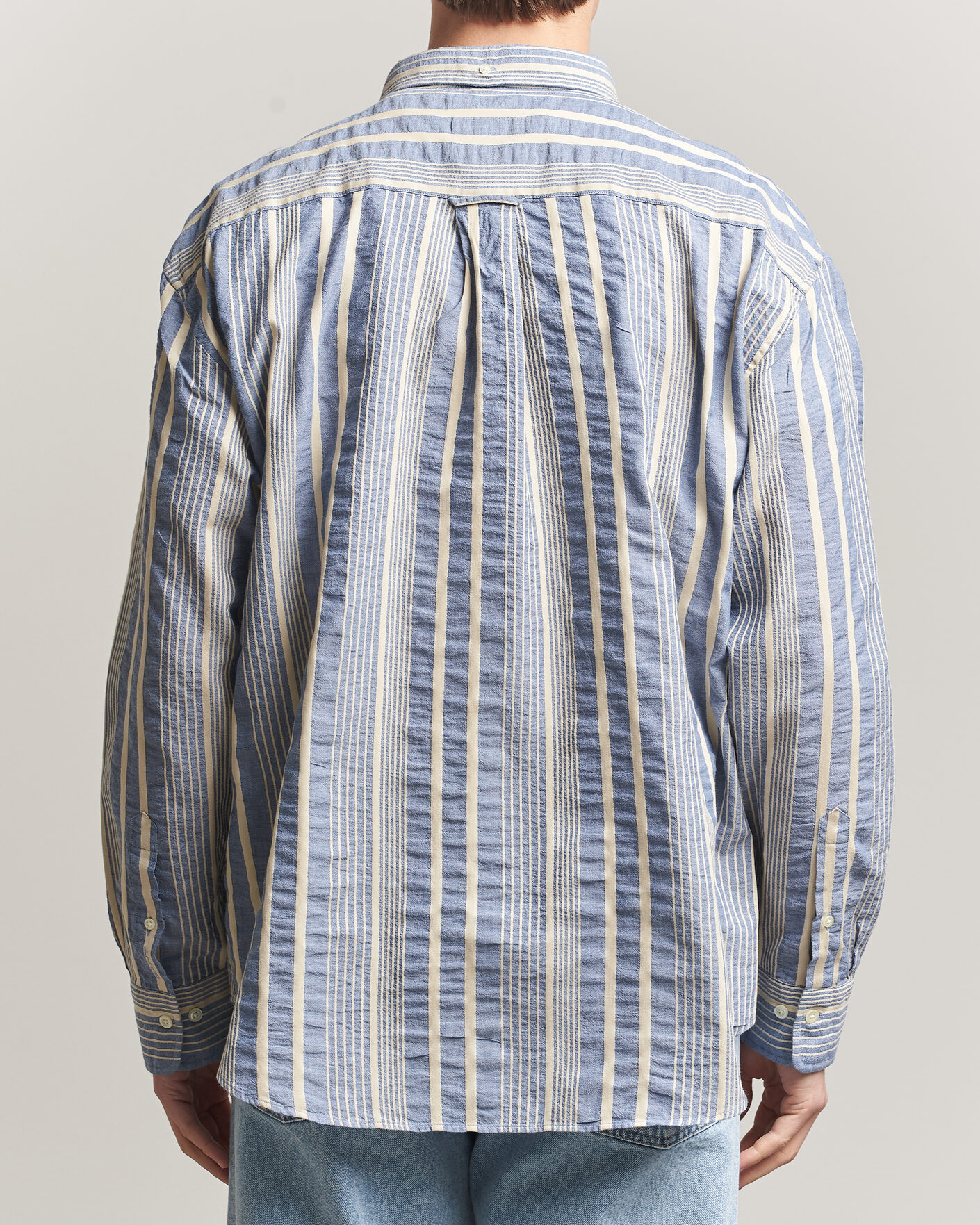 Mies | Kauluspaidat | Gant | Relaxed Fit Seersucker Striped Shirt Vintage Blue