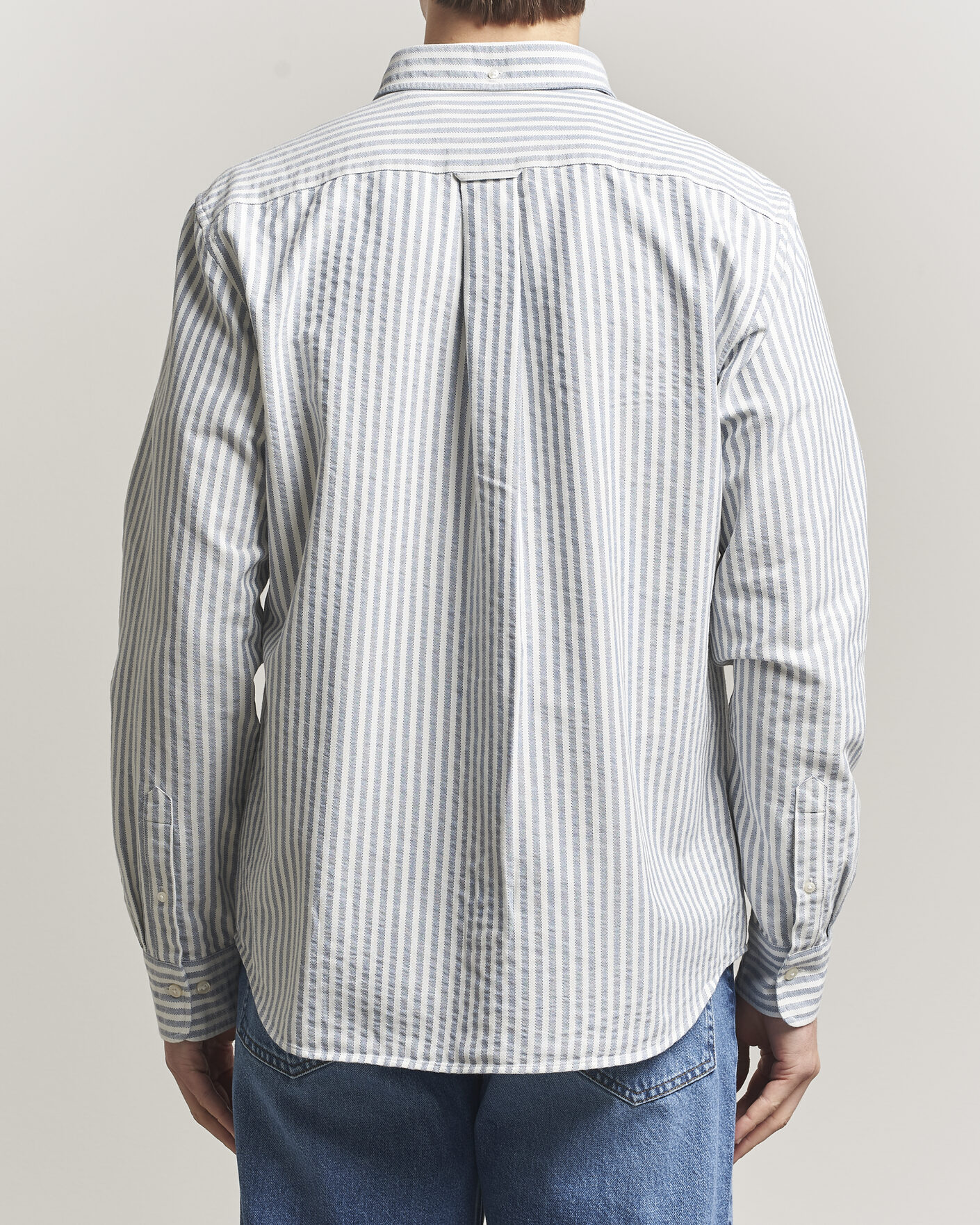 Mies | Kauluspaidat | Gant | Regular Fit Textured Striped Shirt Vintage Blue
