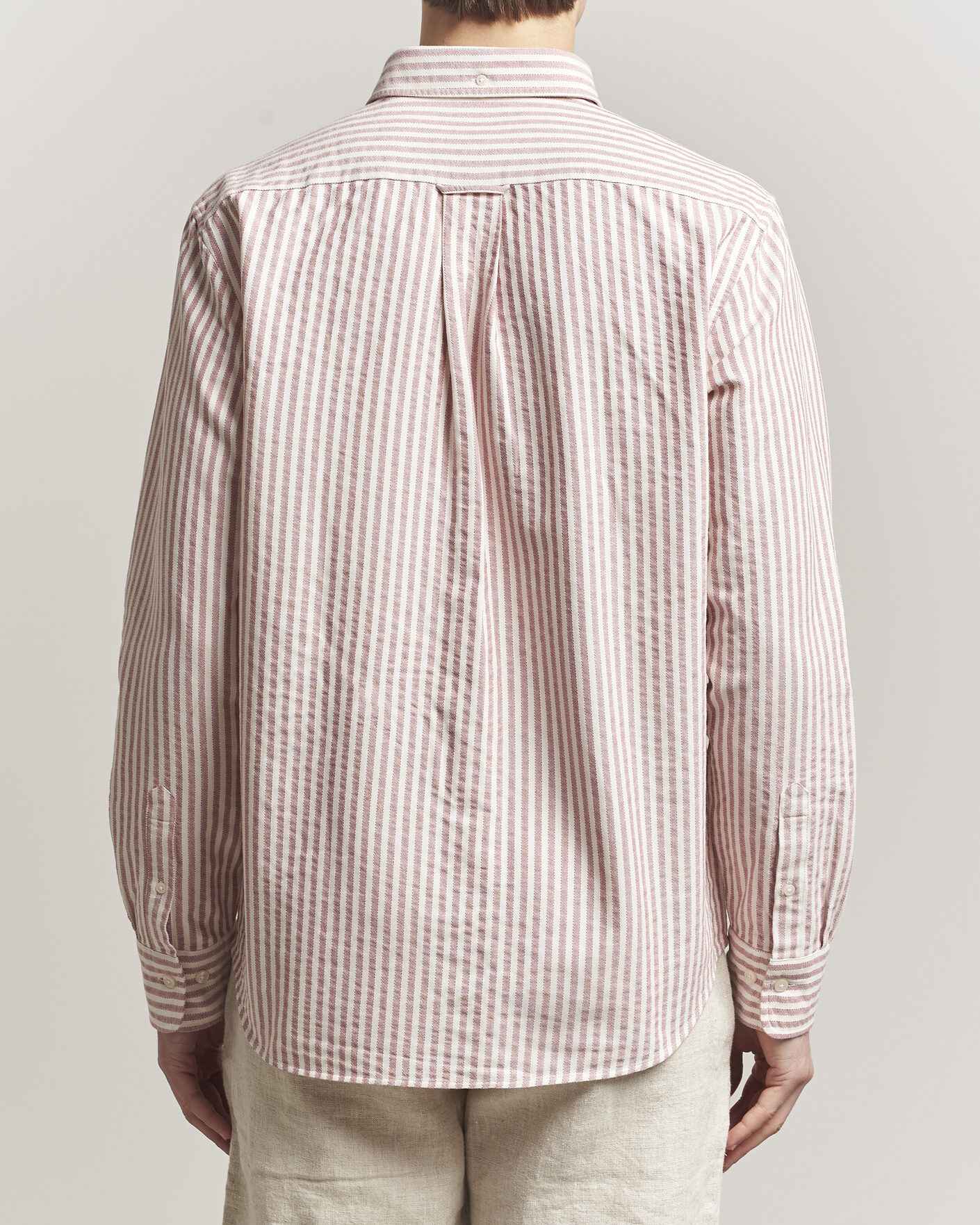 Mies | Kauluspaidat | Gant | Regular Fit Textured Striped Shirt Rose Red