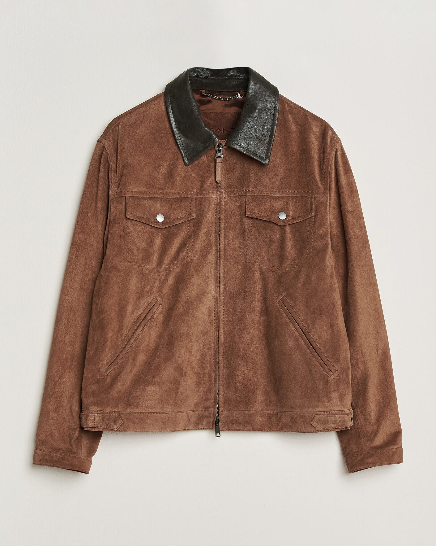 Mies | Takit | Gant | Suede Jacket Mahogany Brown