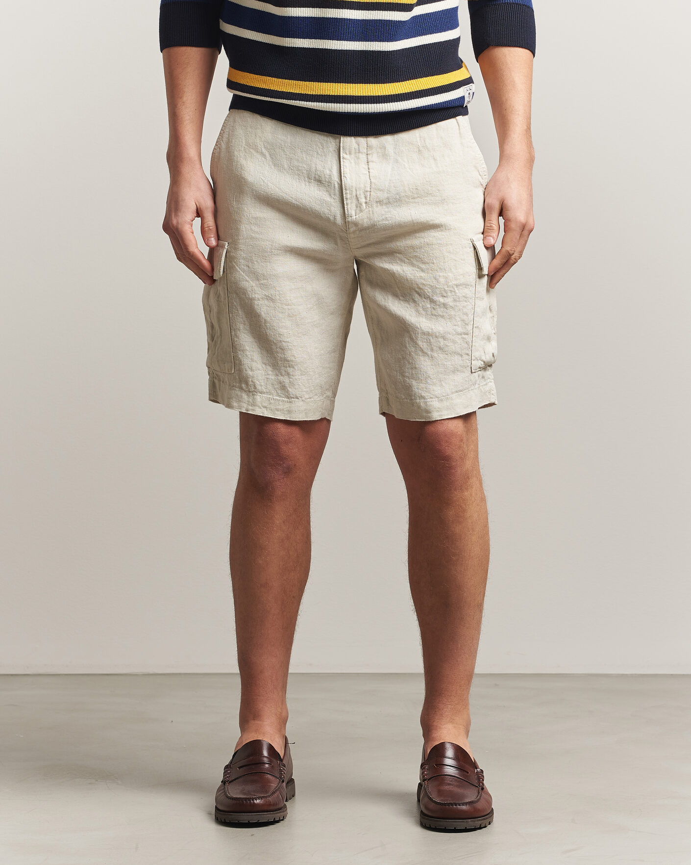 Mies | Shortsit | Gant | Regular Fit Linen Cargo Shorts Sand