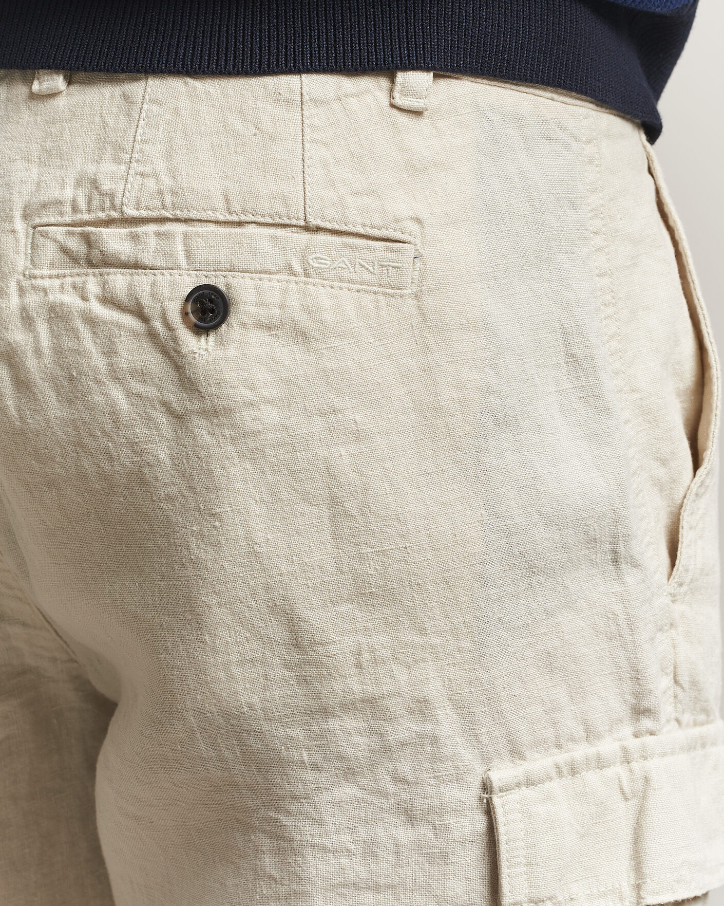 Mies | Shortsit | Gant | Regular Fit Linen Cargo Shorts Sand