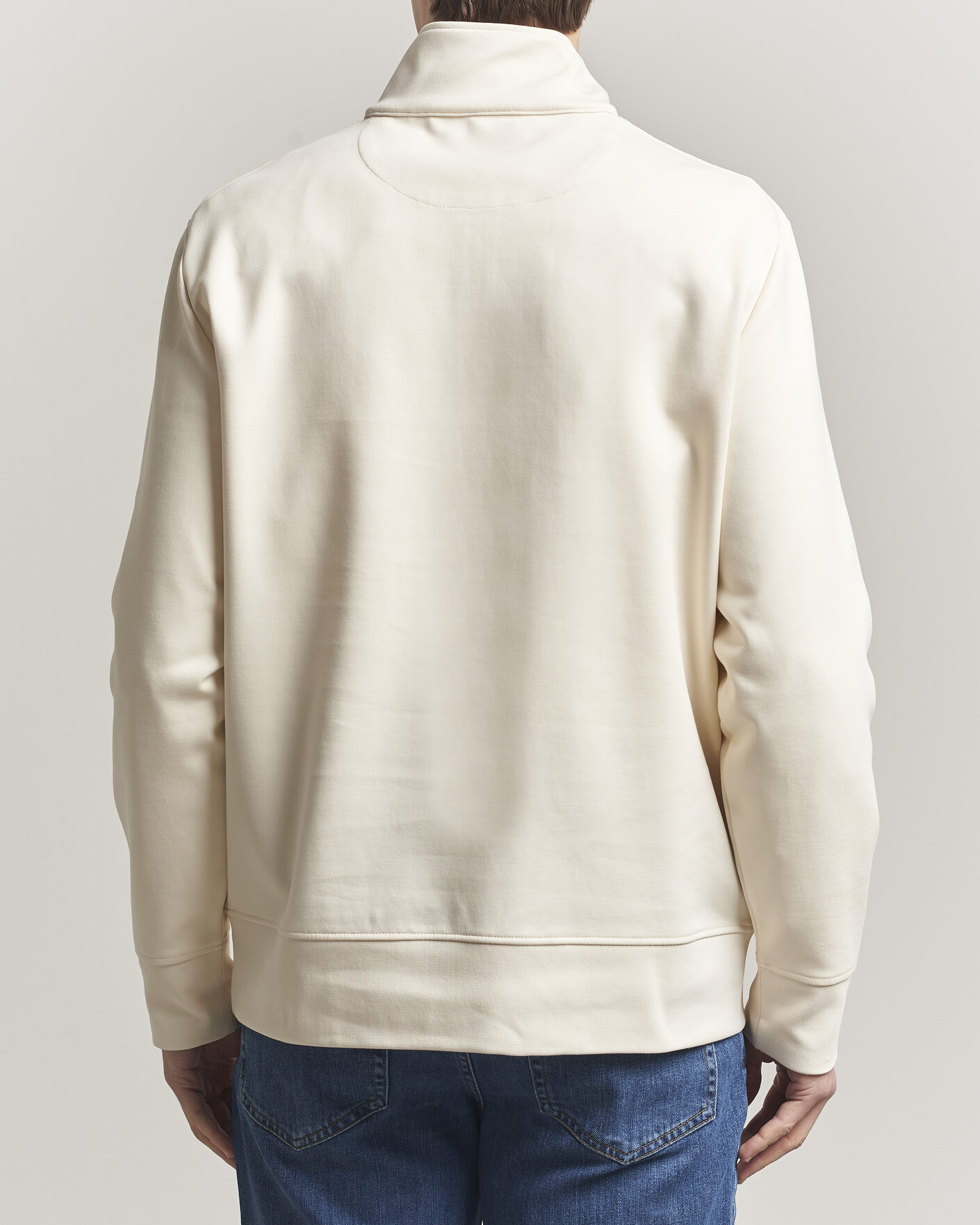 Mies | Puserot | Gant | Interlock Half Zip Creamed White