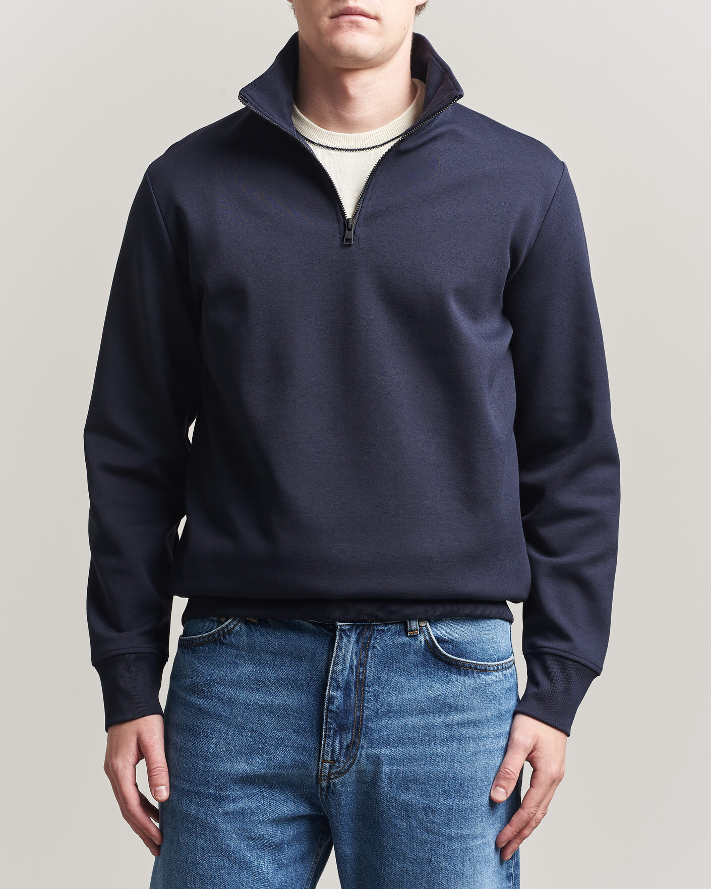 Mies | Puserot | Gant | Interlock Half Zip Evening Blue