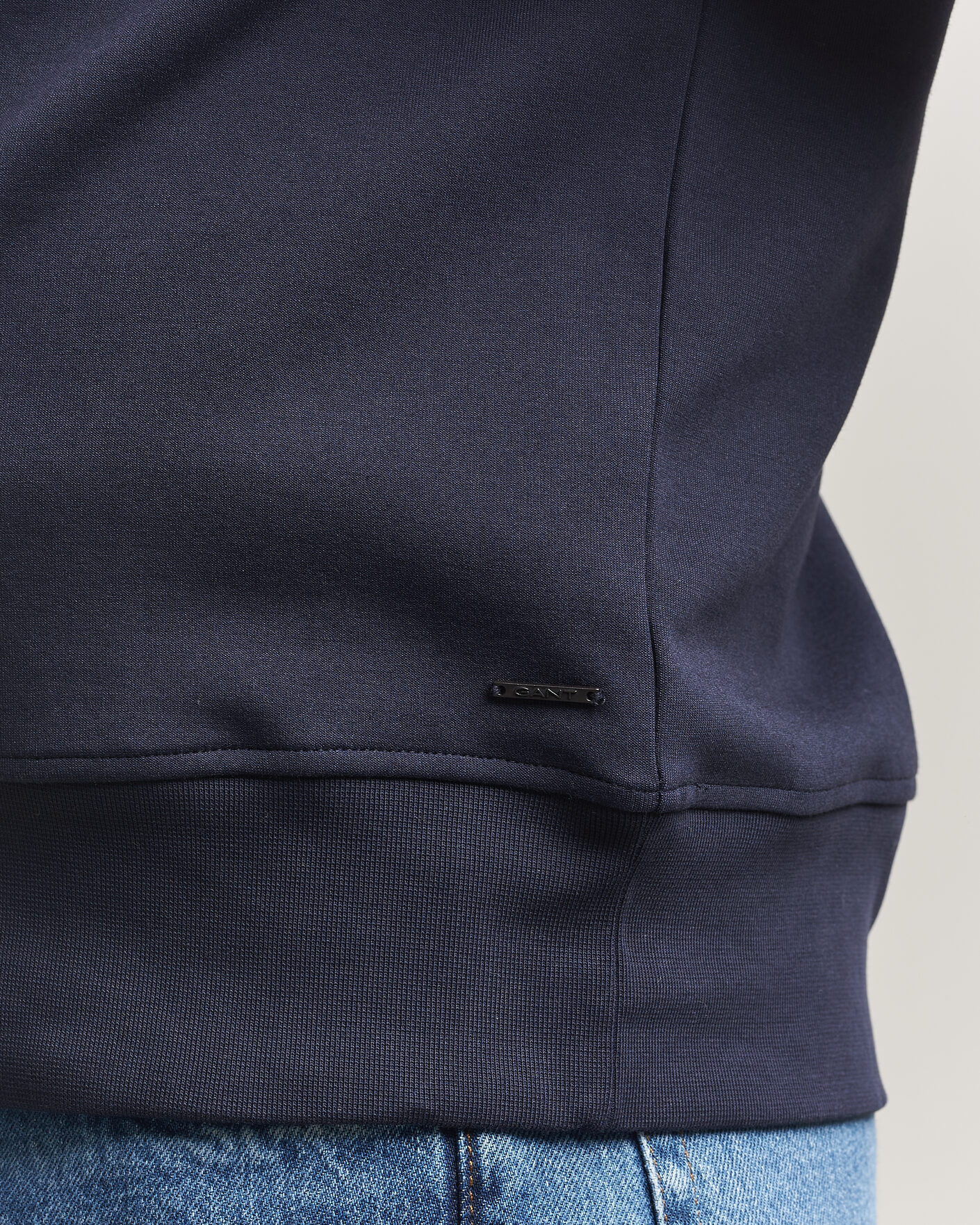 Mies | Puserot | GANT | Interlock Half Zip Evening Blue