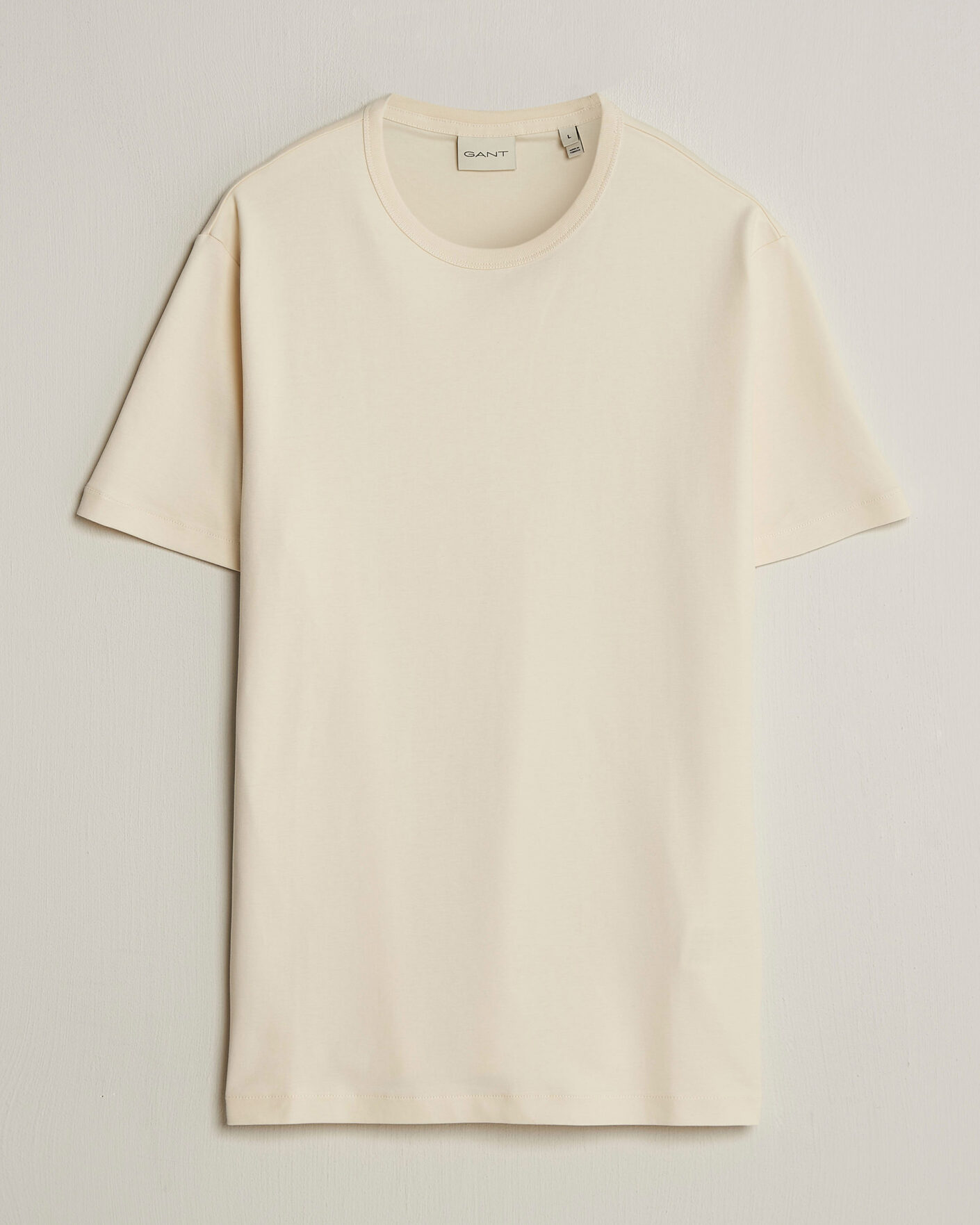 Mies | T-paidat | Gant | Interlock Crew Neck T-Shirt Creamed White