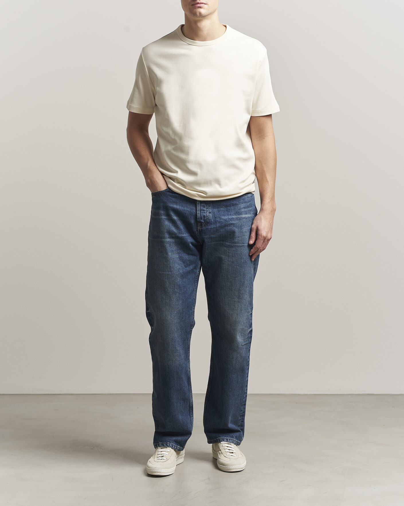 Mies | T-paidat | Gant | Interlock Crew Neck T-Shirt Creamed White
