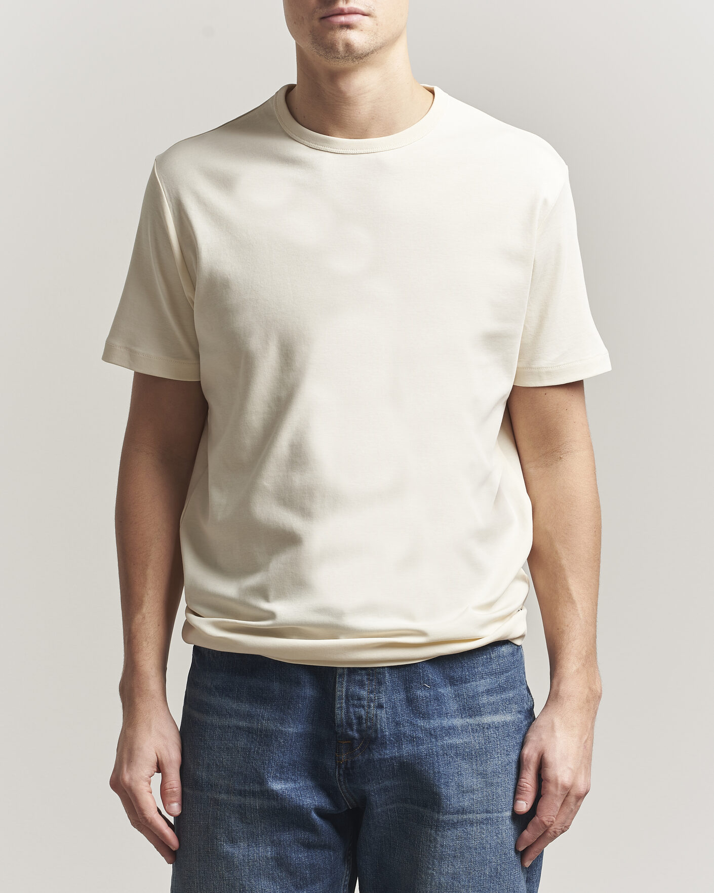 Mies | T-paidat | GANT | Interlock Crew Neck T-Shirt Creamed White