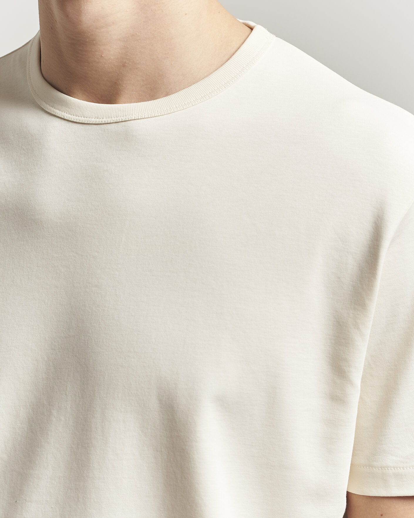 Mies | T-paidat | Gant | Interlock Crew Neck T-Shirt Creamed White