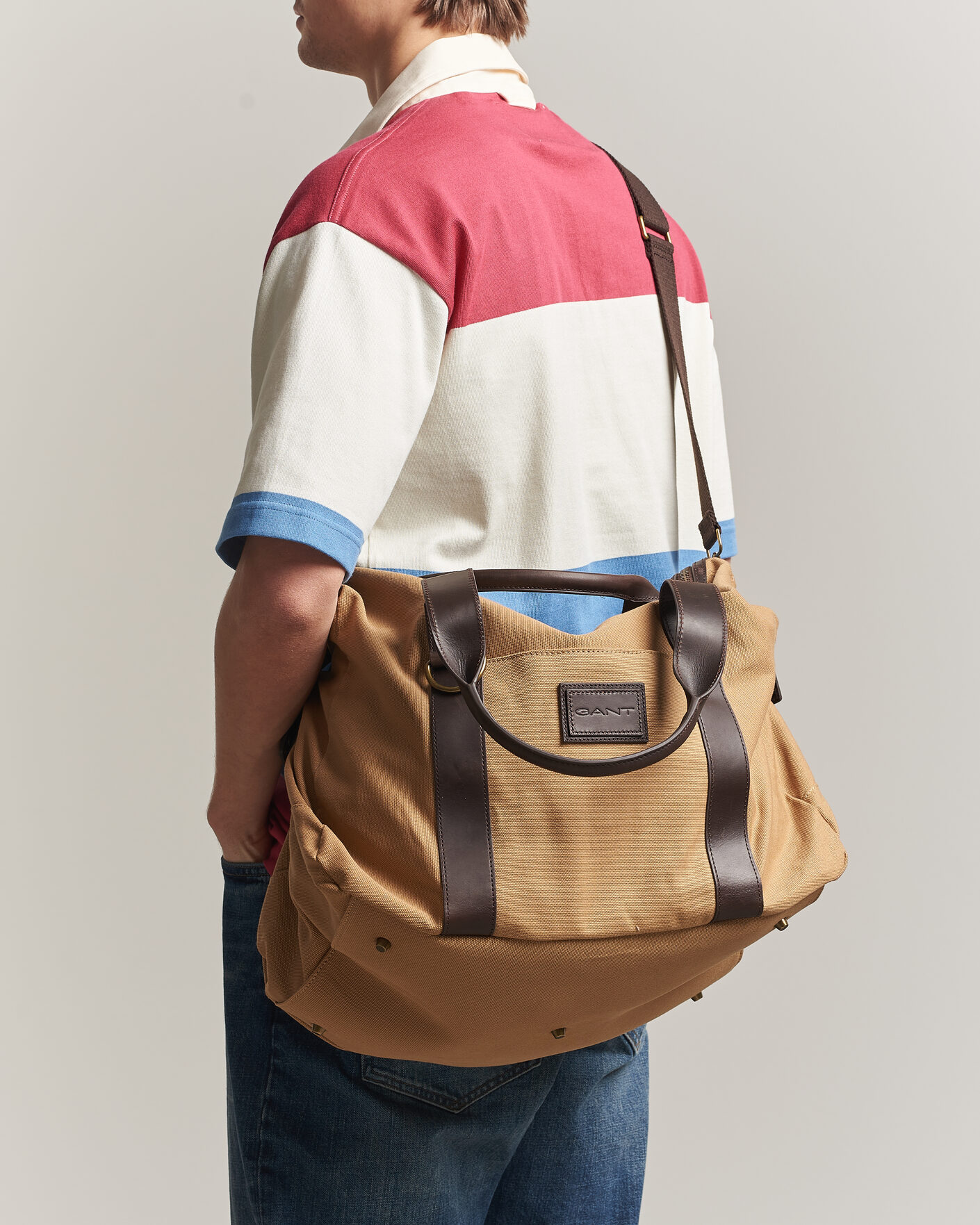 Mies | Laukut | GANT | Washed Canvas Duffle Bag Warm Khaki