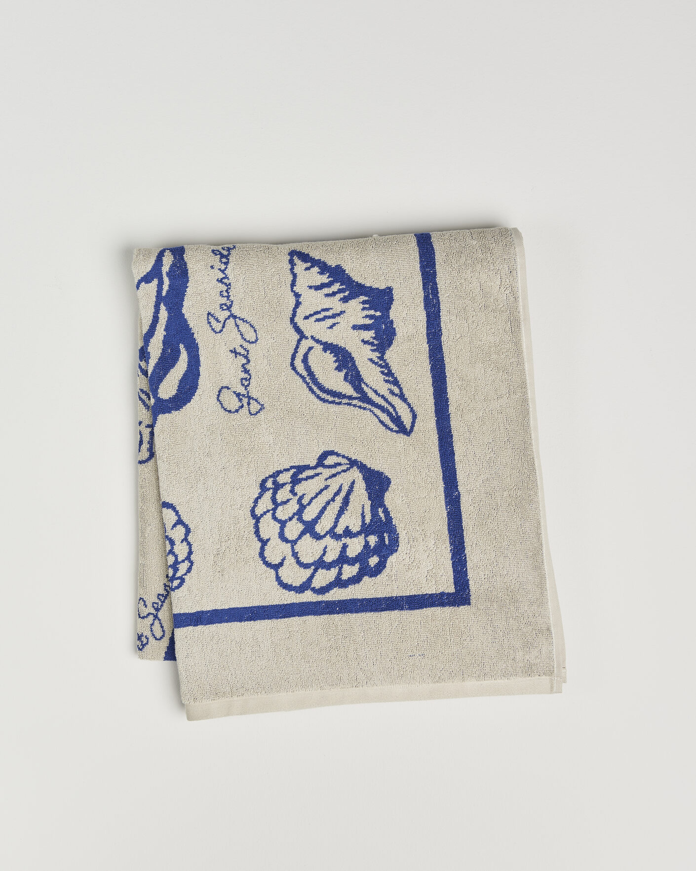 Mies | Tekstiilit | Gant | Seashell Print Beach Towel Faded Beige