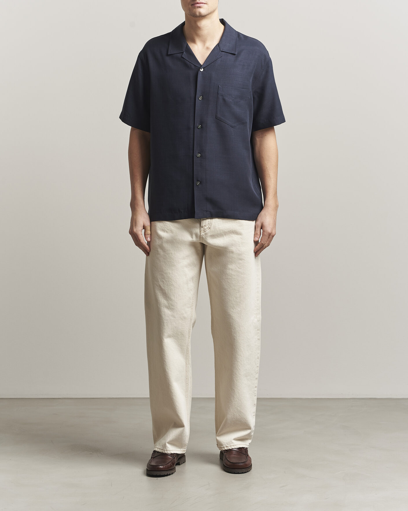 Mies | Kauluspaidat | Gant | Regular Fit Lyocell Resort Shirt Evening Blue