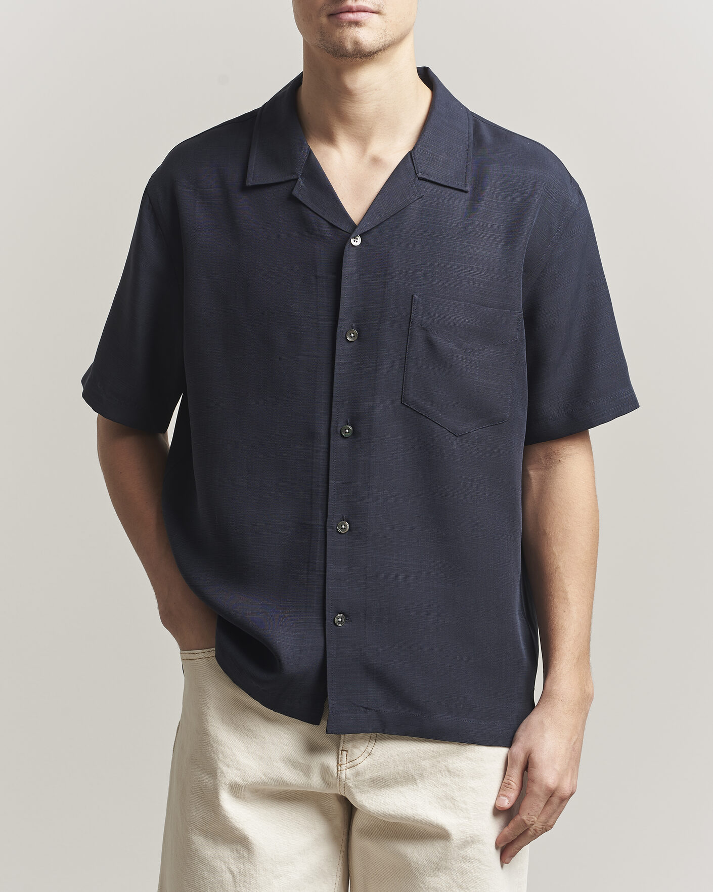 Mies | Kauluspaidat | Gant | Regular Fit Lyocell Resort Shirt Evening Blue
