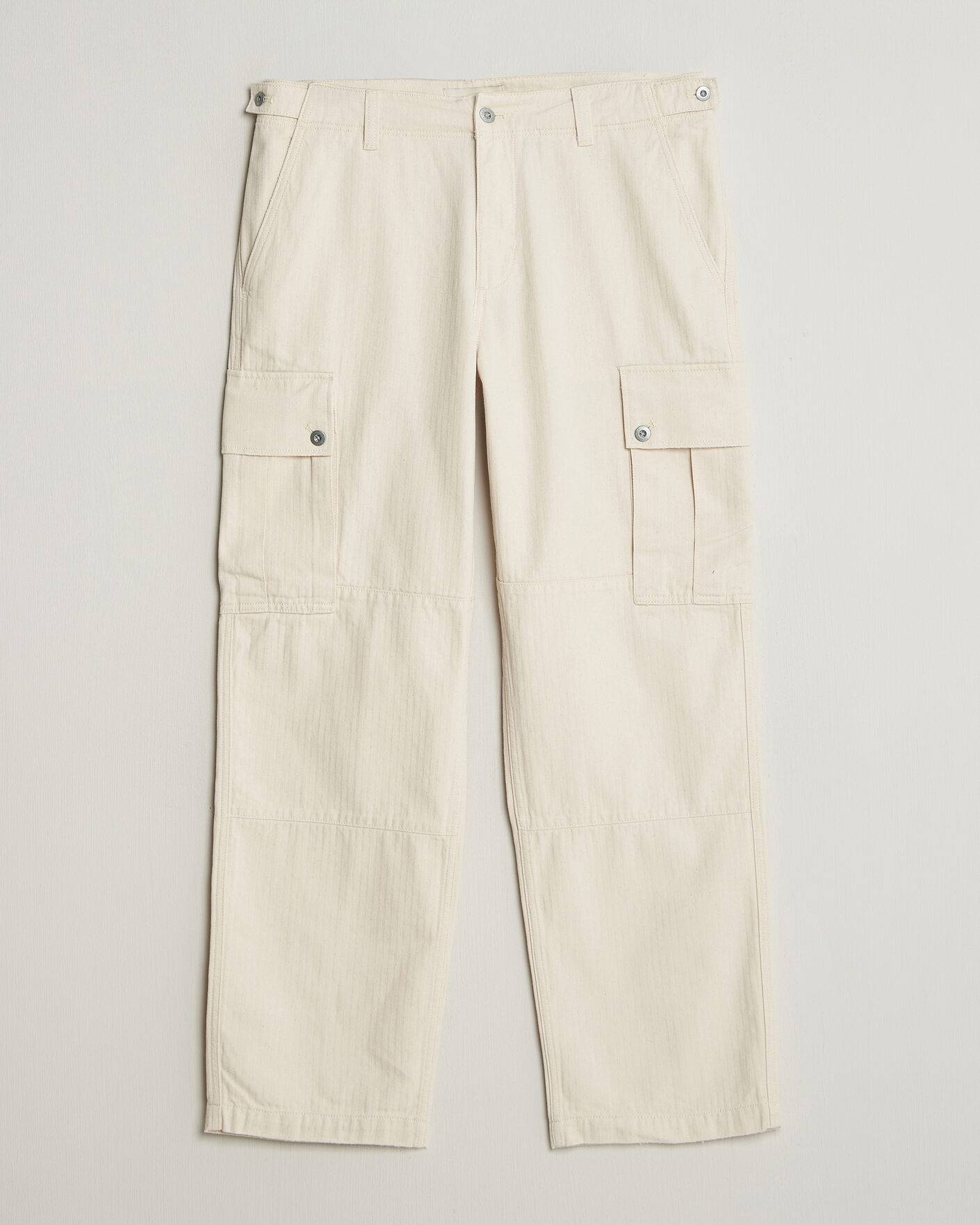 Mies | Housut | Gant | Relaxed Fit Herringbone Cargo Pants Creamed White