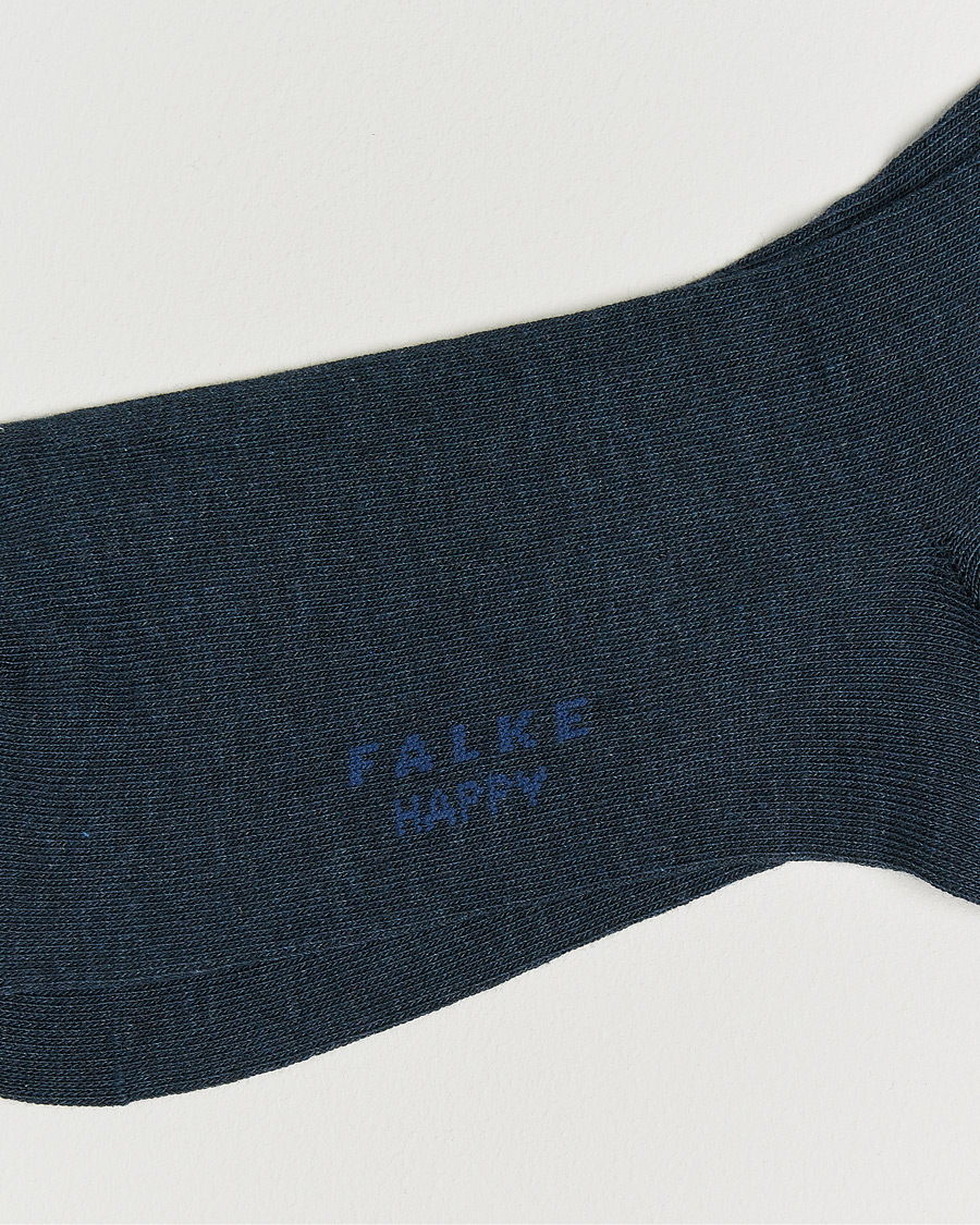 Mies | Alusvaatteet | Falke | Happy 2-Pack Cotton Socks Navy Melange
