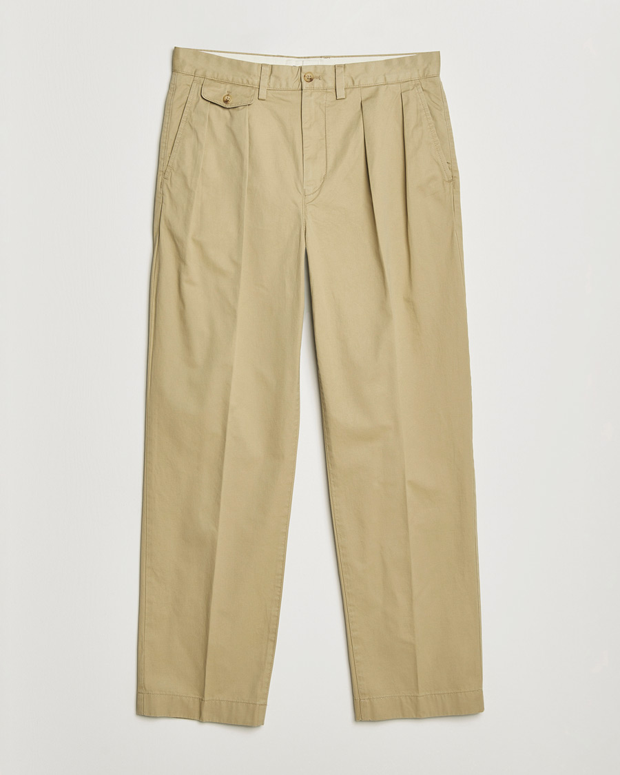 Mies | Housut | Gant | Regular Pleated Twill Chinos Woody Beige