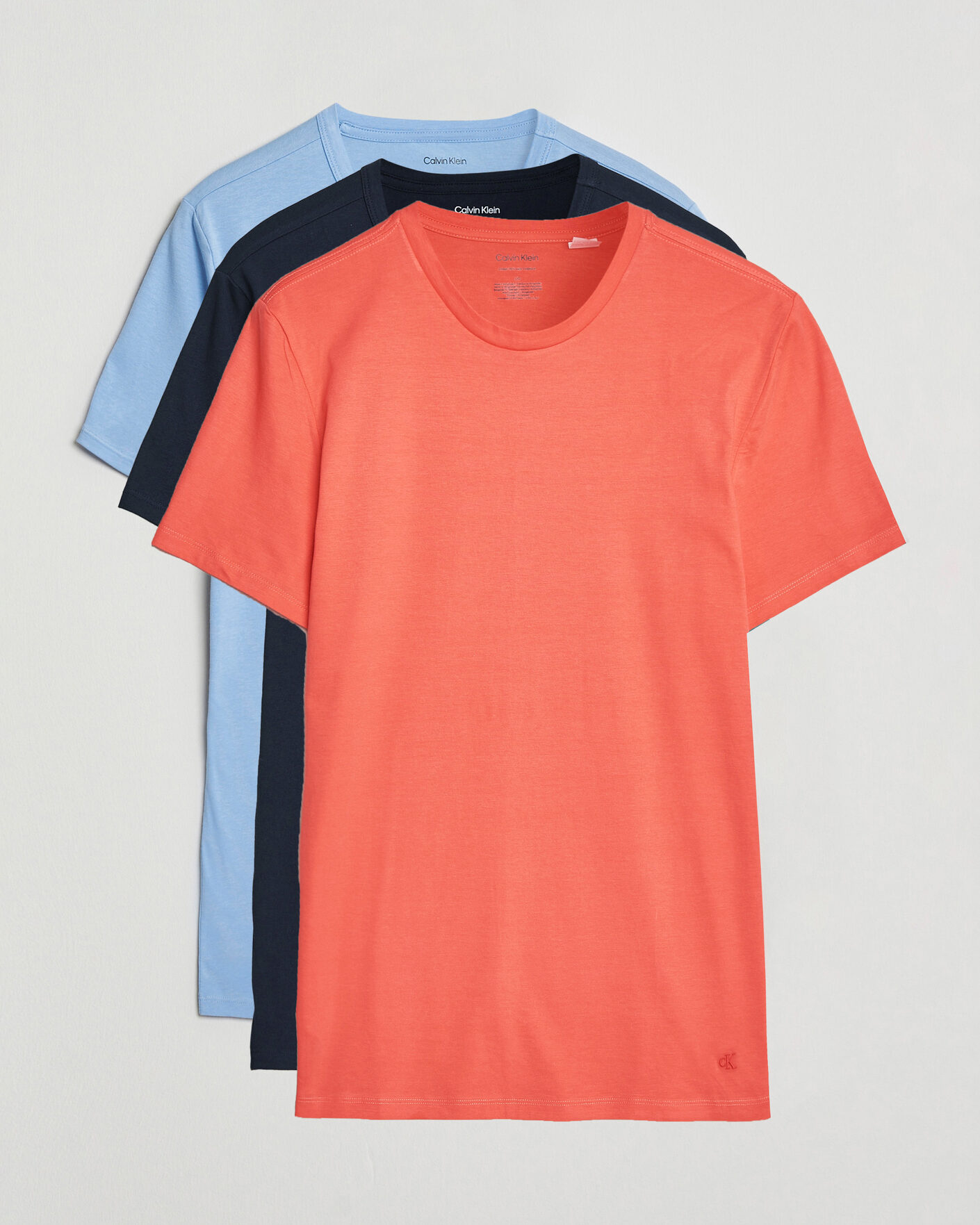 Mies | T-paidat | Calvin Klein | 3-Pack Cotton Crew Neck T-Shirt Navy/Red/Blue