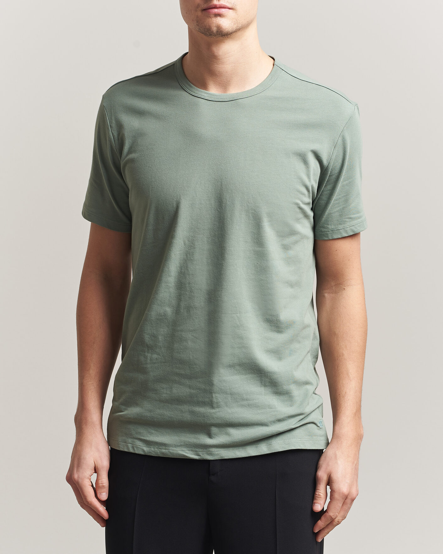 Mies | T-paidat | Calvin Klein | 3-Pack Cotton Stretch Crew Neck T-Shirt Black/Blue/Green