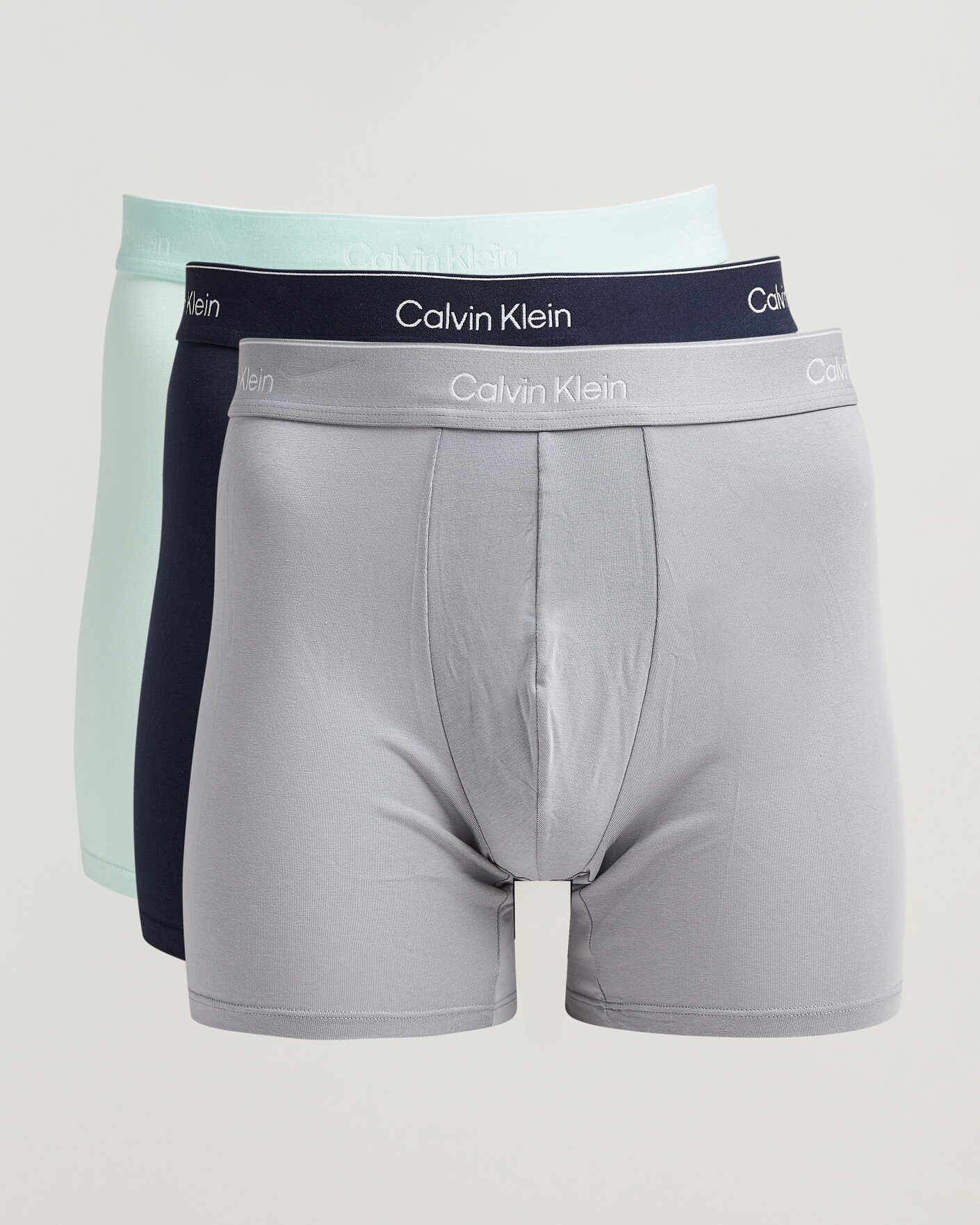 Mies | Alusvaatteet | Calvin Klein | 3-Pack Icon Cotton Stretch Boxer Brief Black/Grey/Green