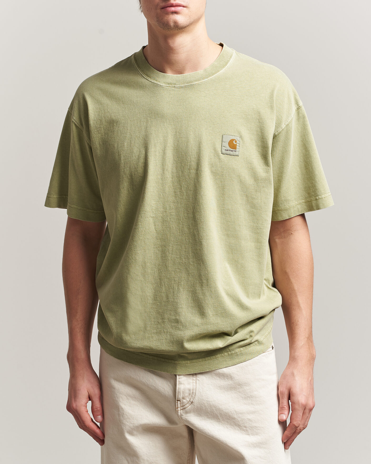 Mies | T-paidat | Carhartt WIP | Nelson Cotton T-Shirt Gentle Green