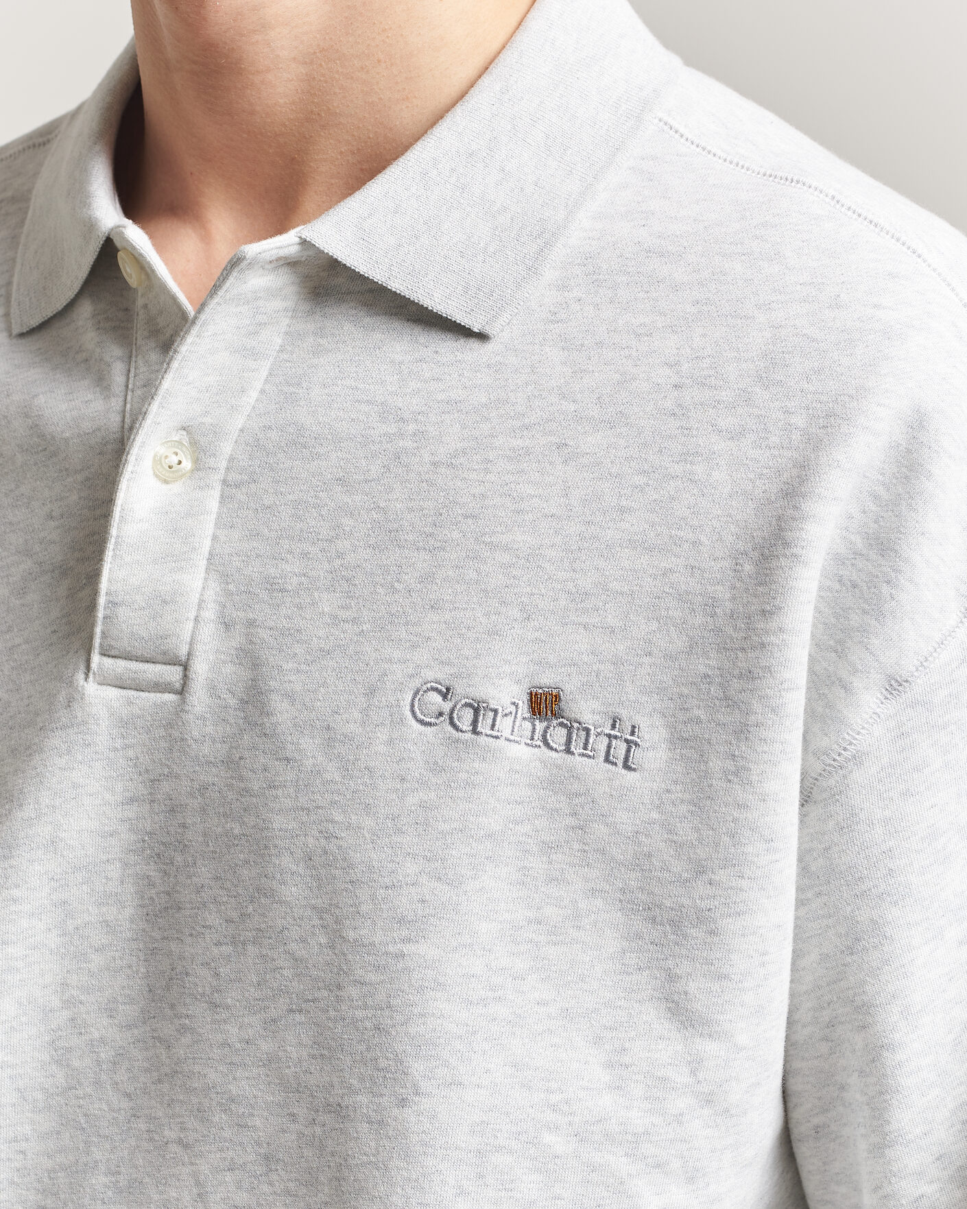 Mies | Puserot | Carhartt WIP | WIP Label Polo Sweatshirt Ash Heather