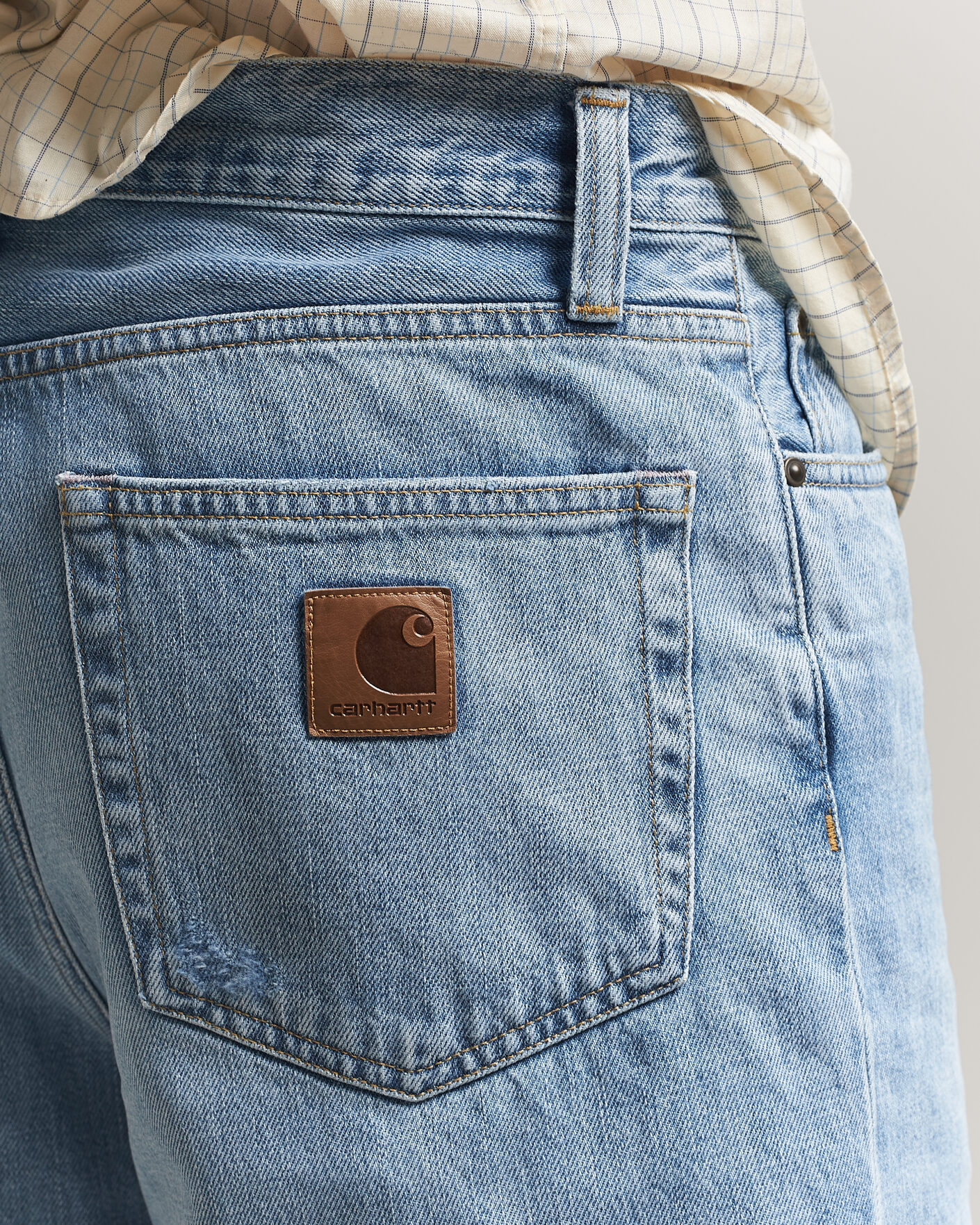 Mies | Kauluspaidat | Carhartt WIP | Aaron Pant Smith Denim Burst Washed
