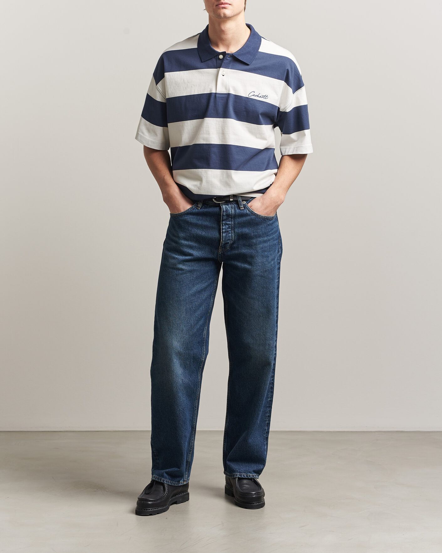 Mies | Pikeet | Carhartt WIP | Delrey Polo Blue Stripe