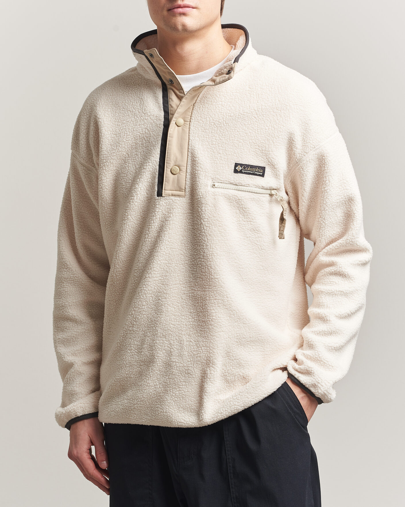 Mies | Puserot | Columbia | Helvetia II Half Snap Fleece Chalk