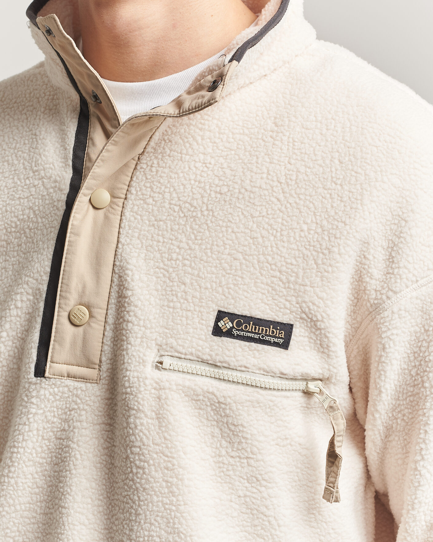 Mies | Puserot | Columbia | Helvetia II Half Snap Fleece Chalk