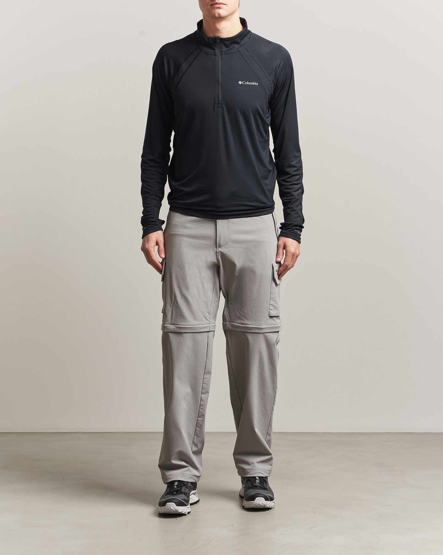 Mies | T-paidat | Columbia | Stealth Spring Half-Zip T-Shirt Black