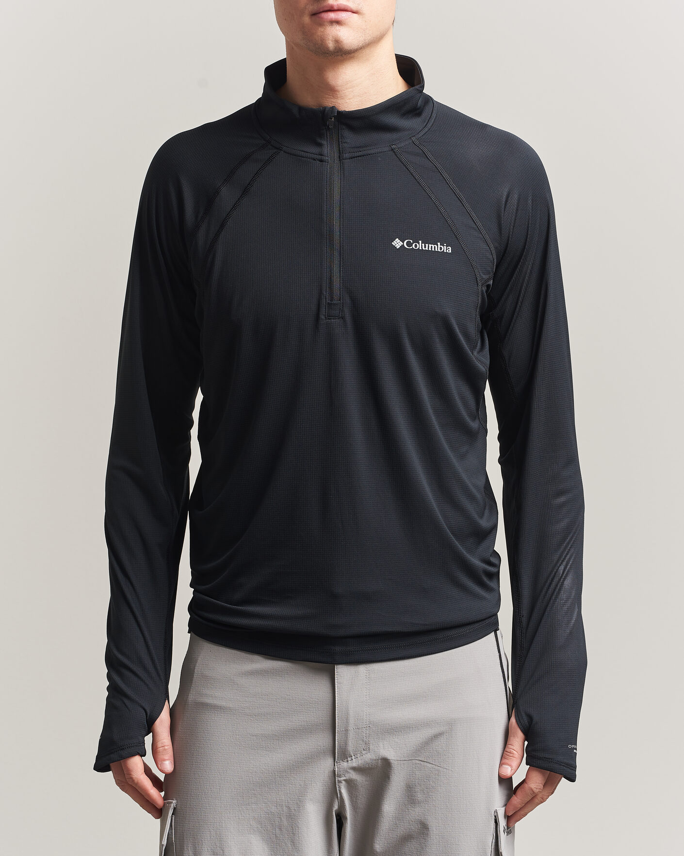 Mies | T-paidat | Columbia | Stealth Spring Half-Zip T-Shirt Black