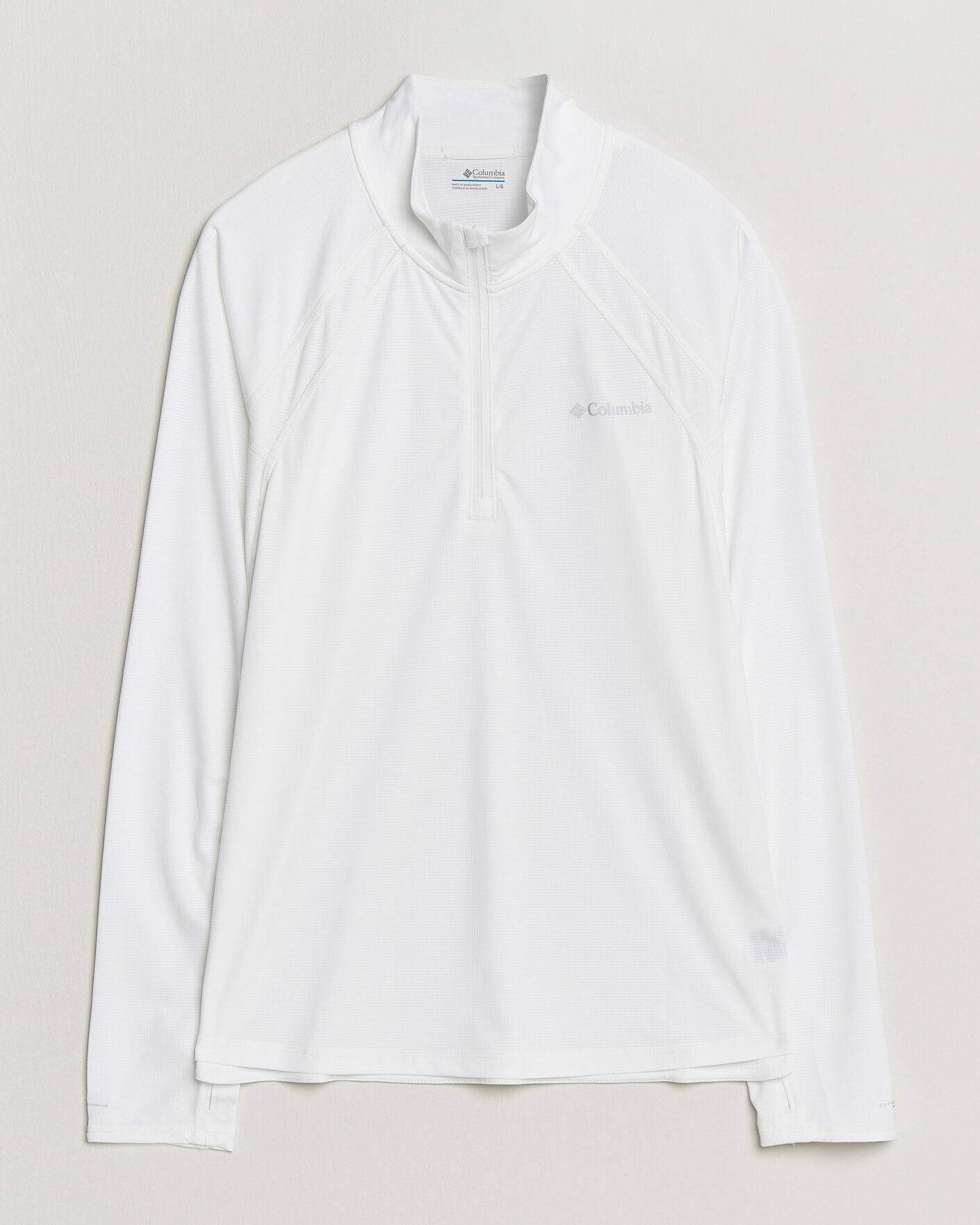 Mies | T-paidat | Columbia | Stealth Spring Half-Zip T-Shirt White