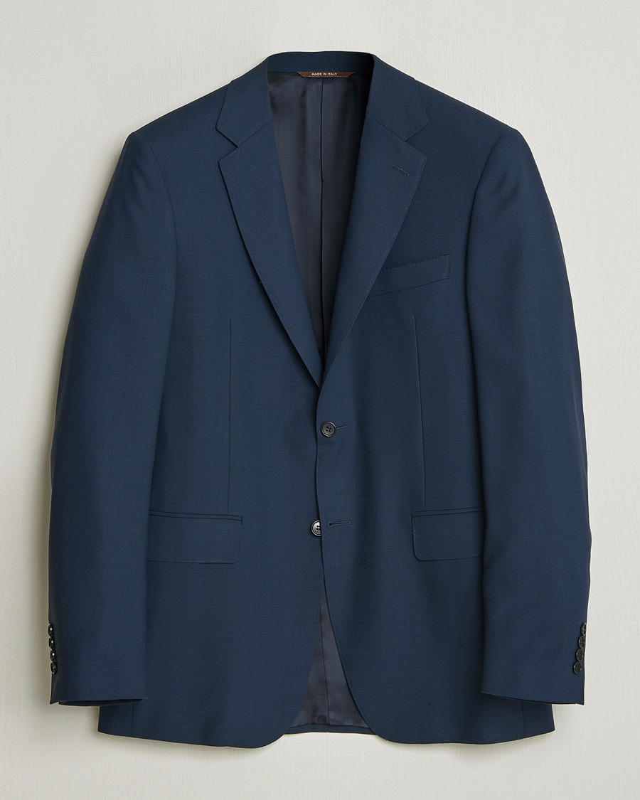 Mies | Pikkutakit | Canali | Travel Wool Blazer Dark Blue