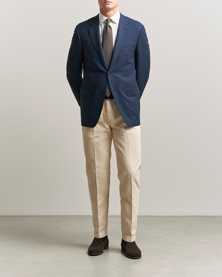Mies | Pikkutakit | Canali | Travel Wool Blazer Dark Blue