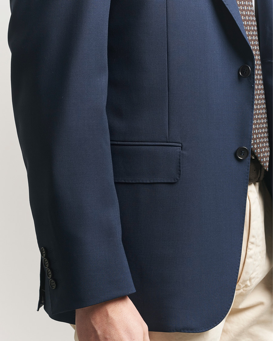 Mies | Pikkutakit | Canali | Travel Wool Blazer Dark Blue