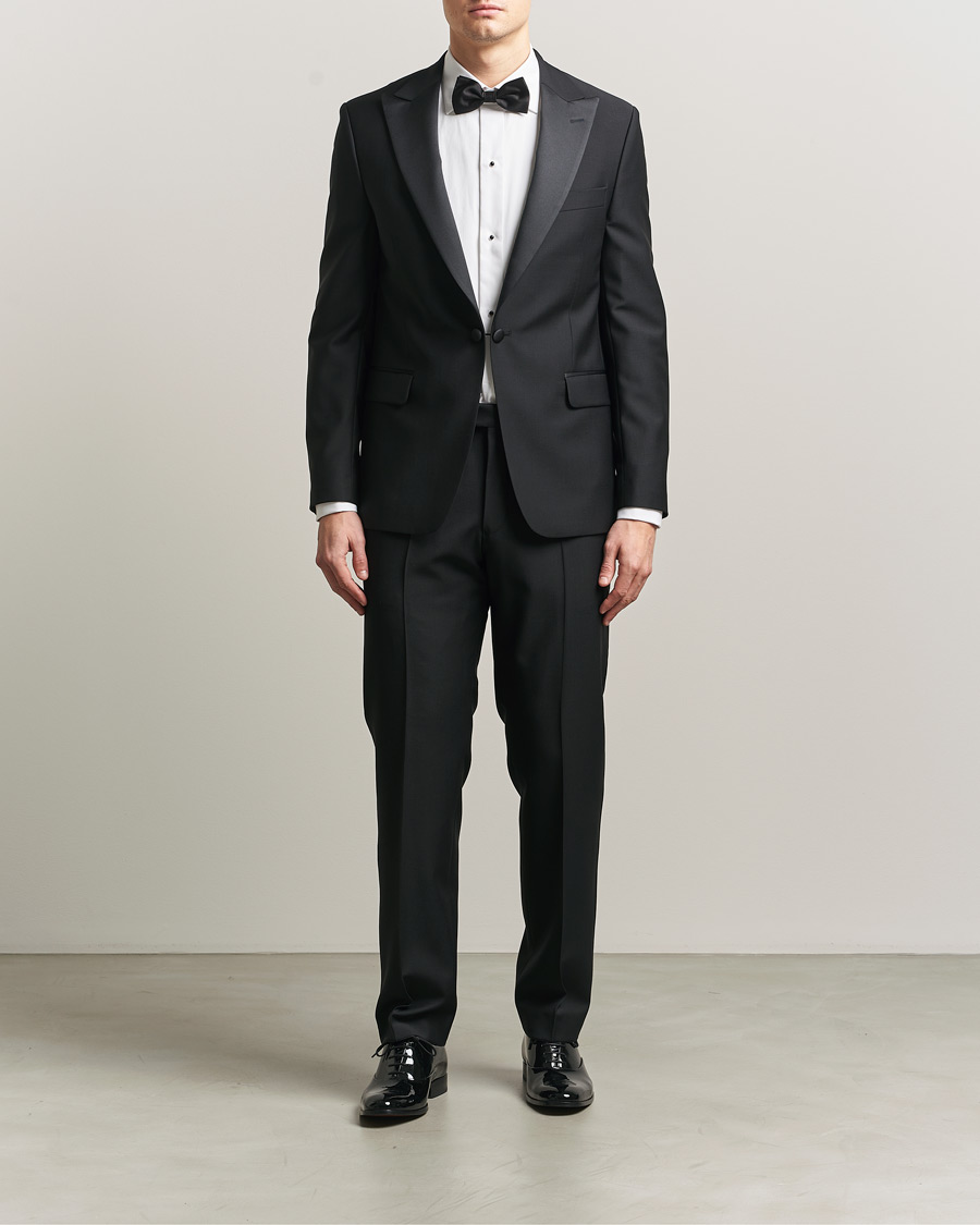Mies | Kauluspaidat | Canali | Classic Black Studs Tuxedo Shirt White
