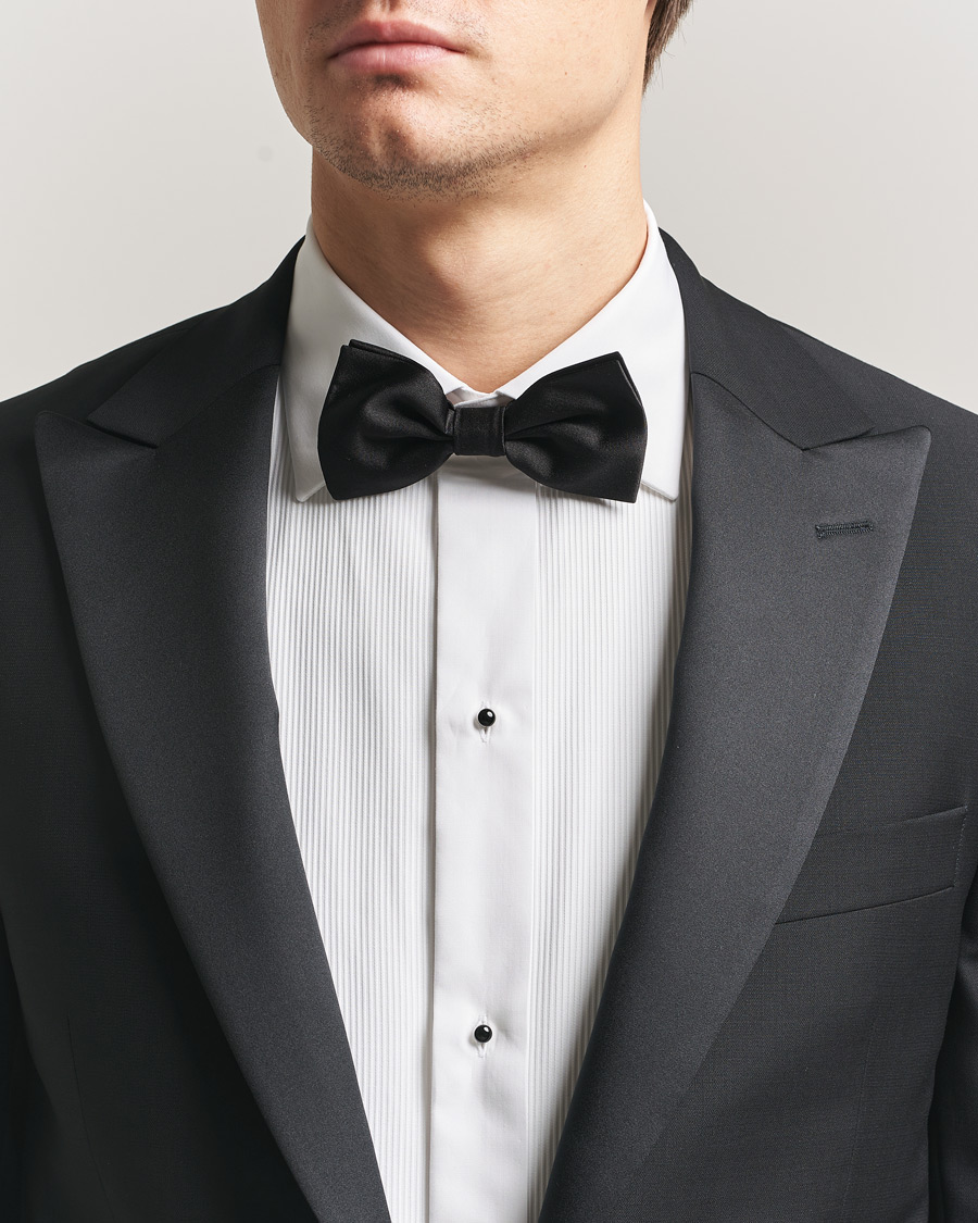 Mies | Rusetit | Canali | Silk Bow Tie Black