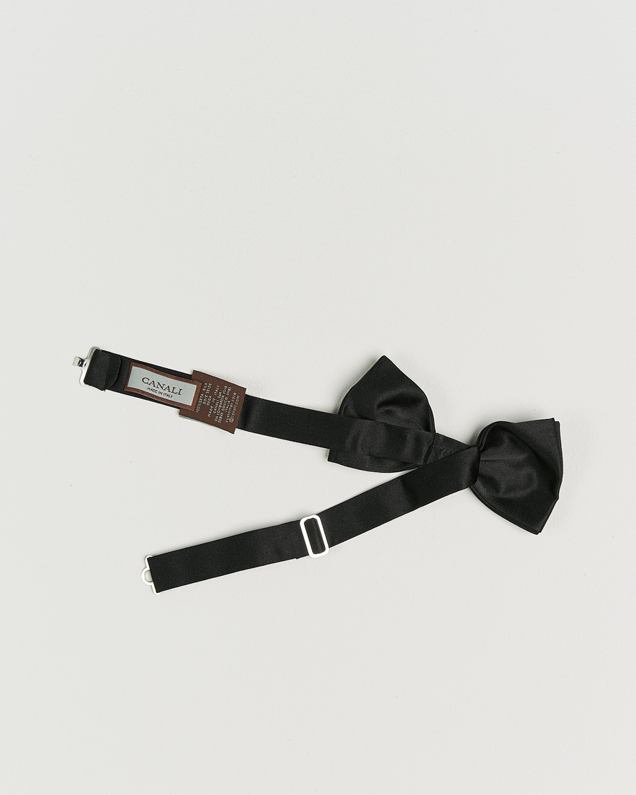 Mies | Rusetit | Canali | Silk Bow Tie Black