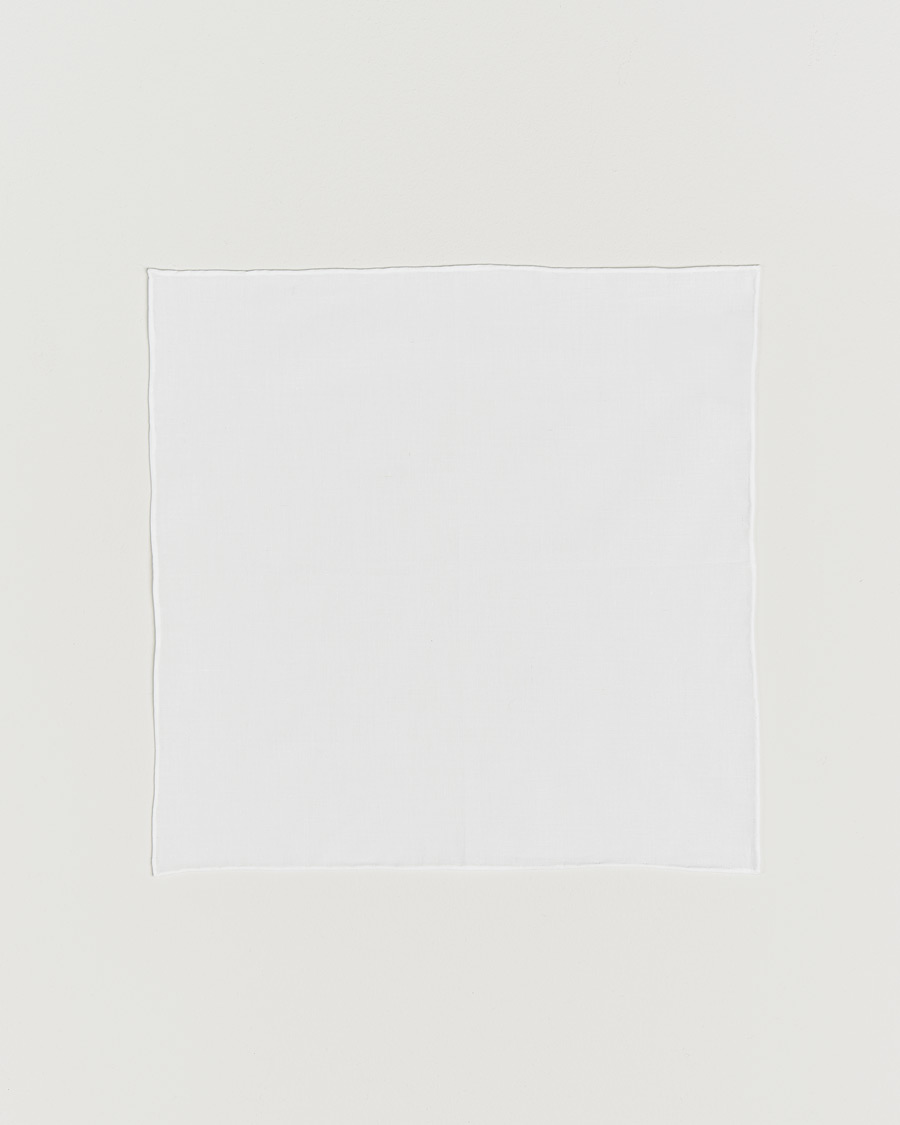 Mies | Taskuliinat | Canali | Pocket Square White