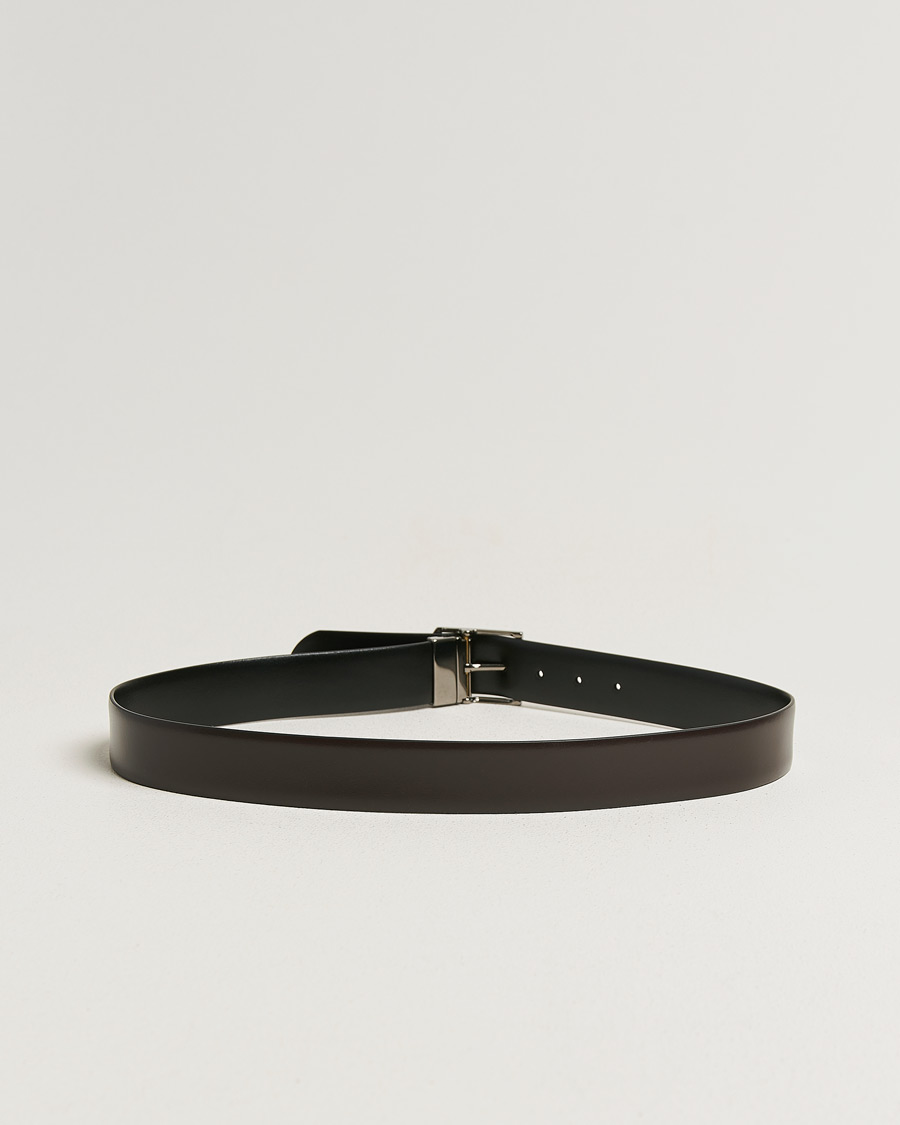 Mies | Vyöt | Canali | Reversible Leather Belt Black/Brown