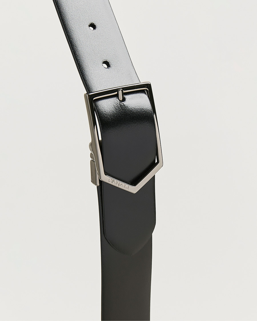 Mies | Vyöt | Canali | Reversible Leather Belt Black/Brown