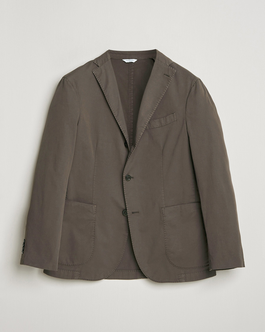 Mies | Pikkutakit | Boglioli | K Jacket Supima Cotton Blazer Dark Brown